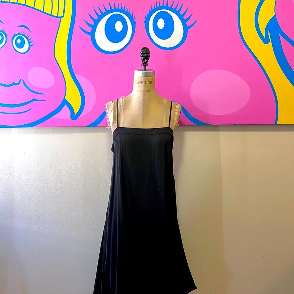 - Silence and Noice Black Tissue Hem Maxi Dress NWT